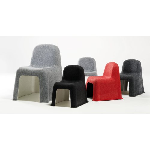 Chaise enfant Little Nobody - Gris clair